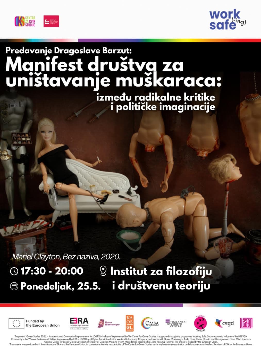 Kvir studije 2026: „Manifest društva za uništavanje muškaraca: između radikalne kritike i političke imaginacije“